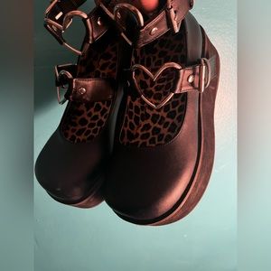 Dolls Kill x Demonia, Platform Evil Crybaby Mary Janes, Size: US Women’s 8